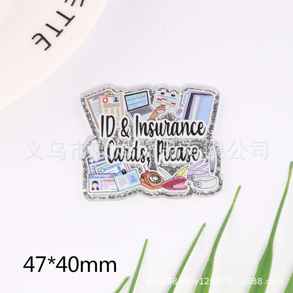 Wholesale 10pcs car love drink jewelry acrylic pin DIY patch accessories